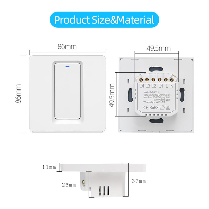 Smart Light Switch Curve Style