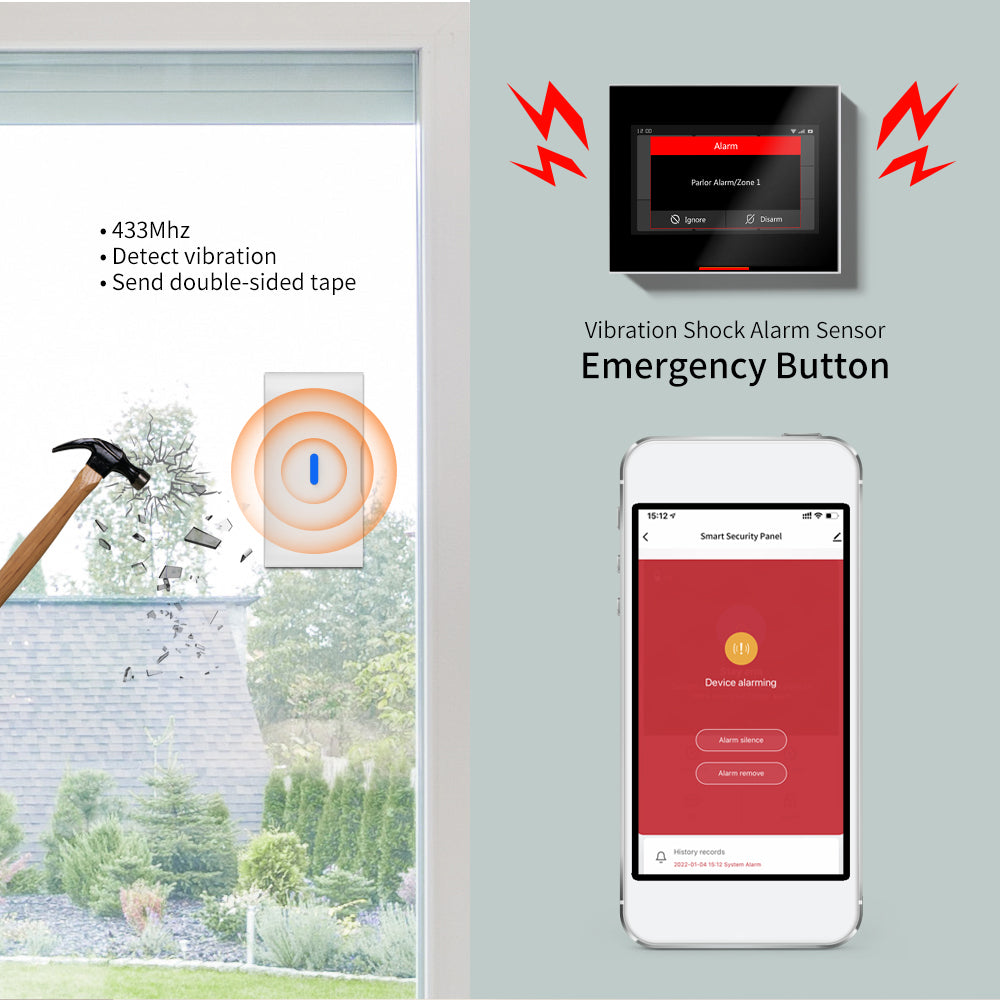 Smart Vibration Break Burglar Detector Sensor